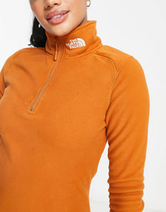 The North Face Glacier 1/4 zip fleece dress brown