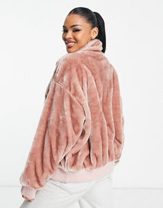 UGG Laken faux fur jacket dusty pink