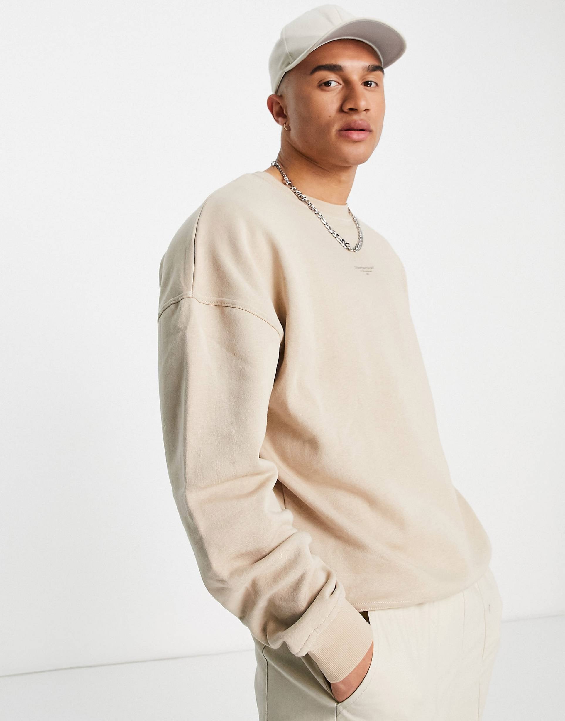 Good For Nothing oversized sweatshirt stone