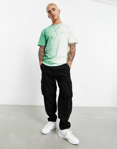 Tommy Jeans signature logo ombre t-shirt green