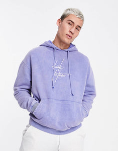 Duks Dark Future oversized - lilac acid wash