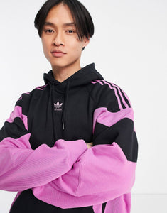 adidas Originals Rekive central hoodie black pink