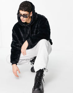 Dark Future oversized faux fur