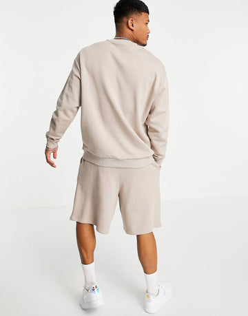 Tracksuit oversized smart jersey beige