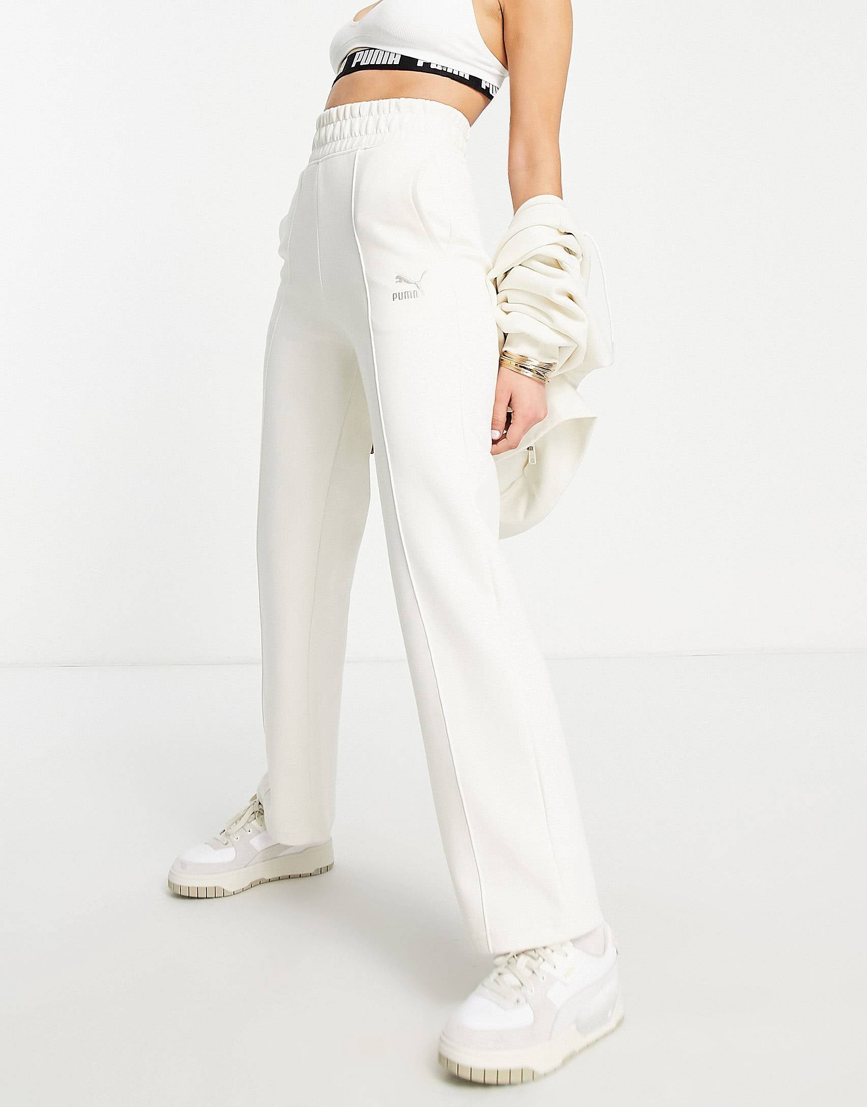 Puma tailoring suit set in off white