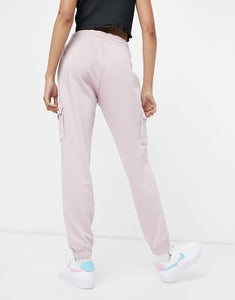 Nike Swoosh fleece joggers light pink