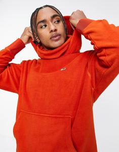 Tommy Jeans polar fleece hoodie orange