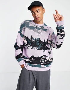 Jumper landscape jacquard