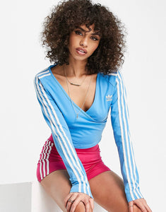 adidas Originals cropped top sky blue