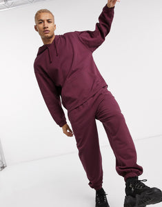 Tracksuit oversized - in Burgundy