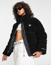Load image into Gallery viewer, Nike borg padded jacket black