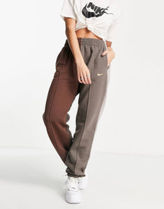 Nike Metallic Swoosh colour block joggers