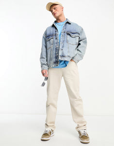 Tommy Jeans Aiden oversized denim jacket mid wash