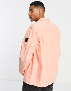 Boss Lool zip through overshirt pink