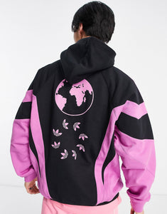 adidas Originals Rekive central hoodie black pink