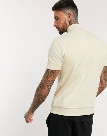 Maic organic half zip - in beige