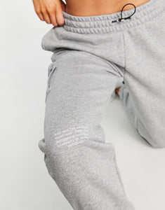 Nike swoosh drawstring joggers grey