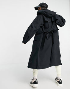 Nike woven trench coat black