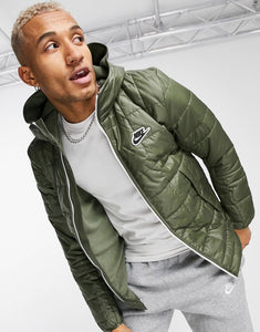 Nike puffer jacket in khaki