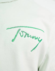 Tommy Jeans signature logo ombre t-shirt green