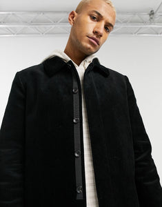 Cord French coat - black