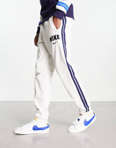 Nike Retro fleece joggers off white