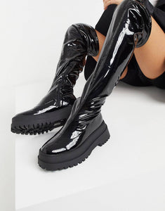 Public Desire Wide Fit - boots in vinyl