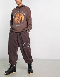 Dark Future co-ord with slogan brown