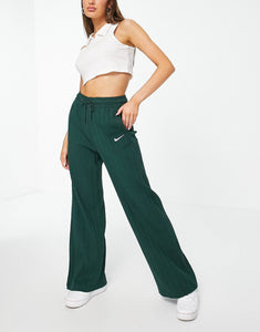 Nike ribbed trousers green