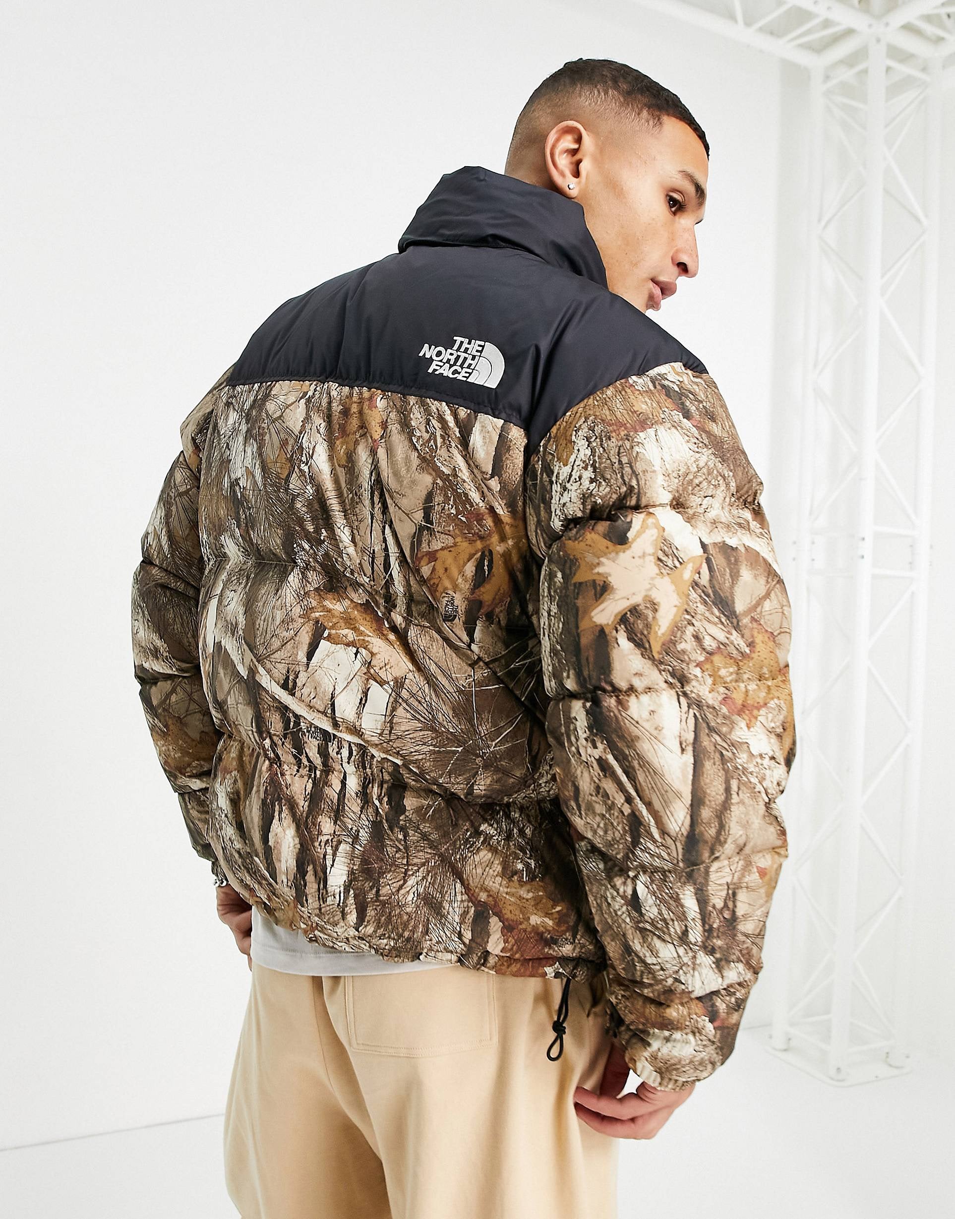 The North Face 1996 jacket brown forest print