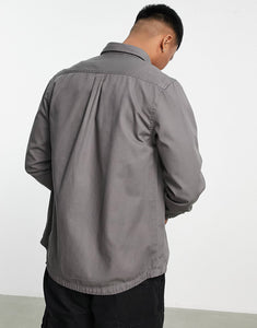 Barbour Beacon twill overshirt grey