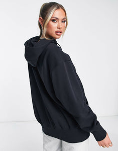 Nike mini swoosh oversized hoodie black