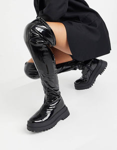 Public Desire Wide Fit - boots in vinyl