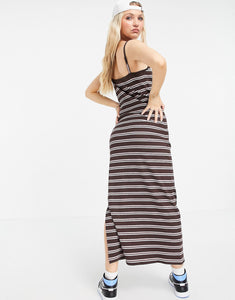 Nike Femme ribbed maxi dress brown