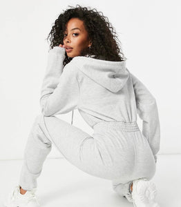 Jumpsuit oversized in Grey marl