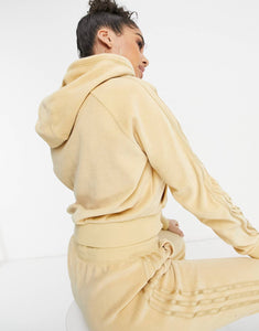 Tracksuit adidas Originals velour in beige