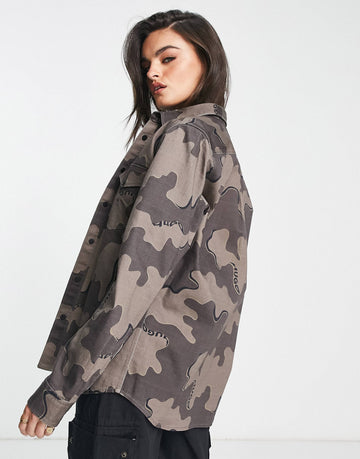 HUGO unisex oversized khaki