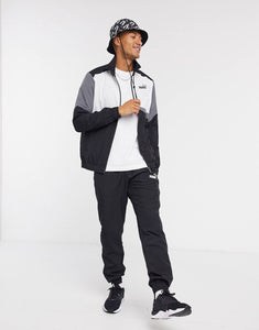 Puma woven tracksuit grey and black