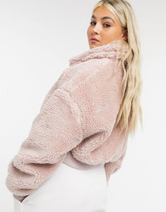 COLLUSION faux fur bomber