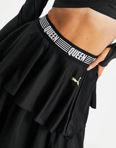 Puma Queen frill tiered skirt black