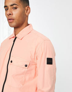 Boss Lool zip through overshirt pink