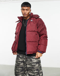 Tommy Jeans alaska puffer jacket burgundy