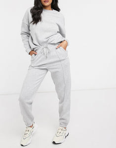 Tracksuit oversized in grey marl