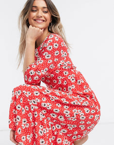 Fustan New Look Red Floral