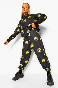 All Over Spray Face Print Tracksuit