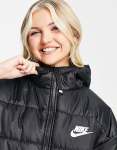 Nike classic padded jacket hood black
