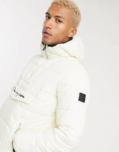 Champion jacket in off white