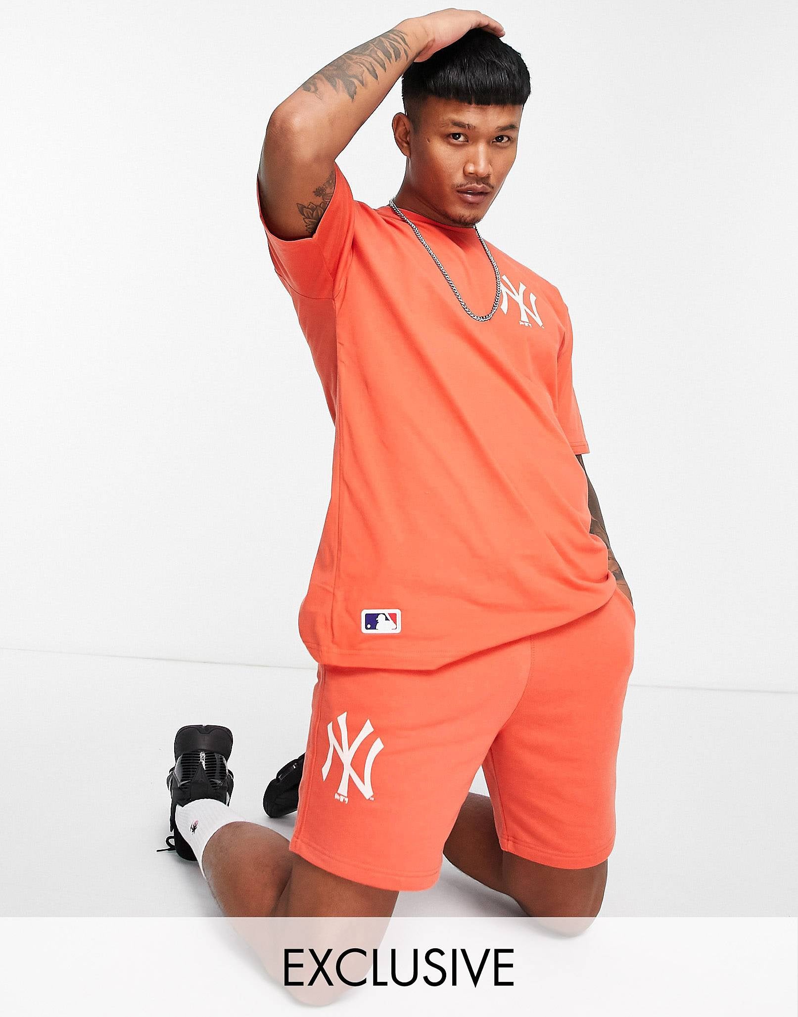 New Era MLB LA co-ord set orange
