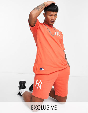 New Era MLB LA co-ord set orange