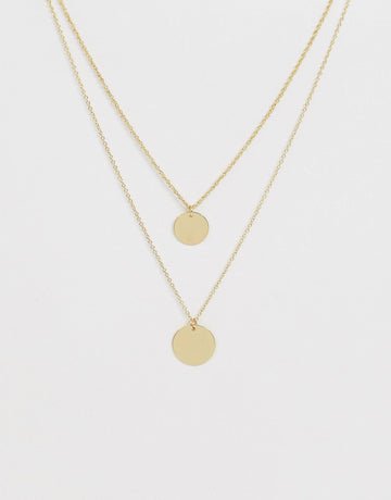 Shashi Double Disc Necklace